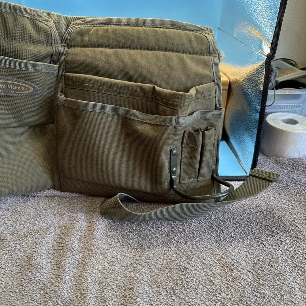McGuire Nicholas Workwear Tool Belt Utility Belt Multi-Pocket Brown Canvas